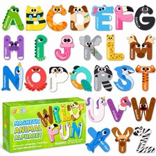 Magnetic Letters Animal Alphabet Fridge Magnets for Toddlers