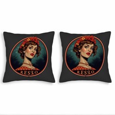 Stylish 18x18in Throw Pillow Covers Set of 2 - Decorative Cushion Cases
