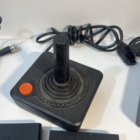 Atari 2600 System Black Console Bundle w/ 20 Games - Untested