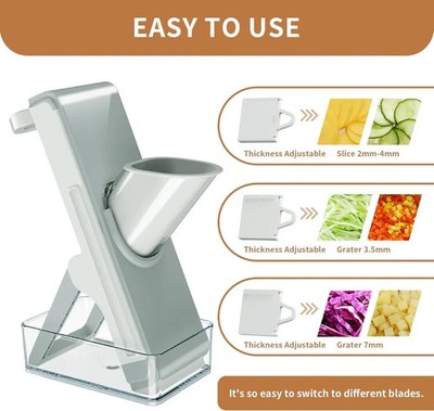 Adjustable Stainless Steel Vegetable Slicer & Chopper Multifunctional Safe Dicer