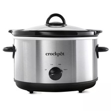 Crock-Pot 4.5qt Slow Cooker Silver Stainless Steel Dishwasher Safe