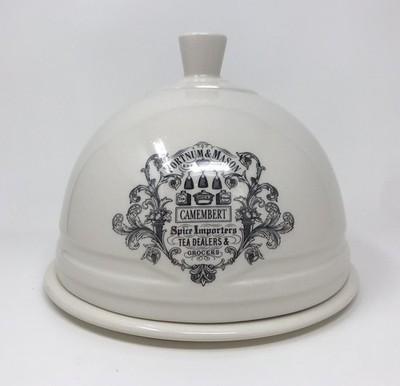 Vintage FORTNUM & MASON Camembert Cheese DOME Plate Ceramic England 1990s Cloche