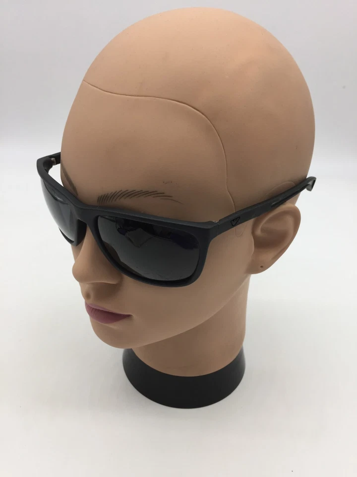 Emporio Armani Men's EA4078 Matte Black Rectangle Sunglasses 62-17-130 Grey Lens - Image 2 of 4