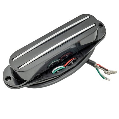 Musiclily Black Dual Hot Rail 9K Guitar Humbucker Pickup For Fender Squier Strat
