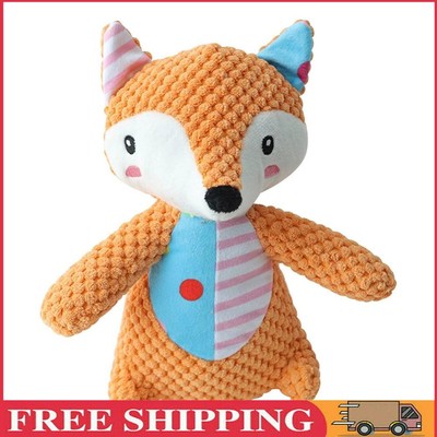 Squeaky Dog Toys Stuffed Animals Chew Toy for Small Medium Large Dogs (Fox)