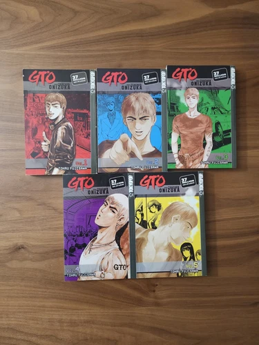 GTO: Great Teacher Onizuka Vol 1-5 Lot ( 1 2 3 4 5 ) English Manga RARE & OOP