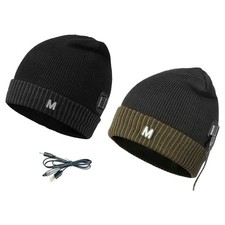 Heated Beanie 3 Modes USB Heating Windproof Beanie Electric Winter Hat
