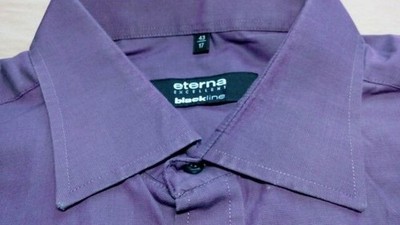 ETERNA Blackline Excellent Hemd 43 Lila Unifarben Gut #TA8419