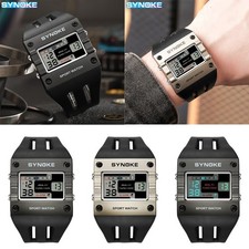 Men's Fashion Watch Electronic Large Screen Watch Waterproof Sports Wristwatch