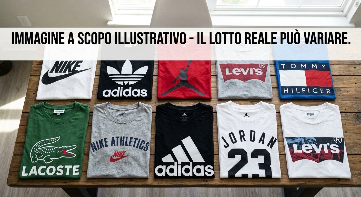 Lotto 15 T-Shirt Firmate Usate - Grado A (Ottime Condizioni!)