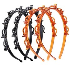 Pcs Headband with Clips Bangs Hairstyle Hairpin Headband Professional Weave 4