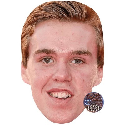 Connor McDavid (Lächeln) Promi Maske, flaches Kartengesicht, Kostüm Maske