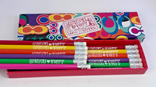 Coach Poppy Colorful Pencil Set with Decorative Box 10 Pencils - NEW