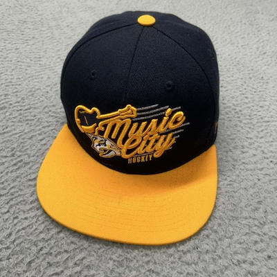 #ad Nashville Preditors Hockey Hat Cap Mens One Size Zephyr Music City Spellout $14.25