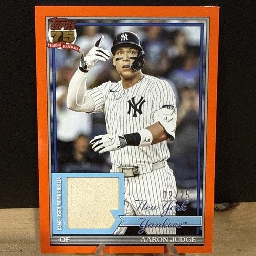 2026 Topps Series 1 - Aaron Judge - Game Used MEM Numbered To 25! 1991 Relic