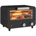 HOMCOM Small Toaster Oven, 12L Multifunction 27.7 x 31.5 x 22.7 cm, Black 
