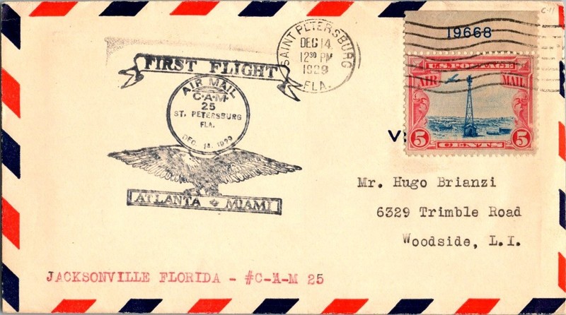 Eastern Airlines First Flight Saint Petersburg - Tampa Florida - 1929