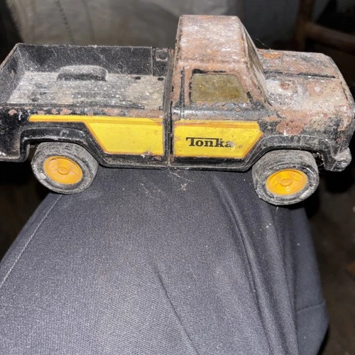 Vintage 1980's Tonka Truck Black Pickup Truck Steel