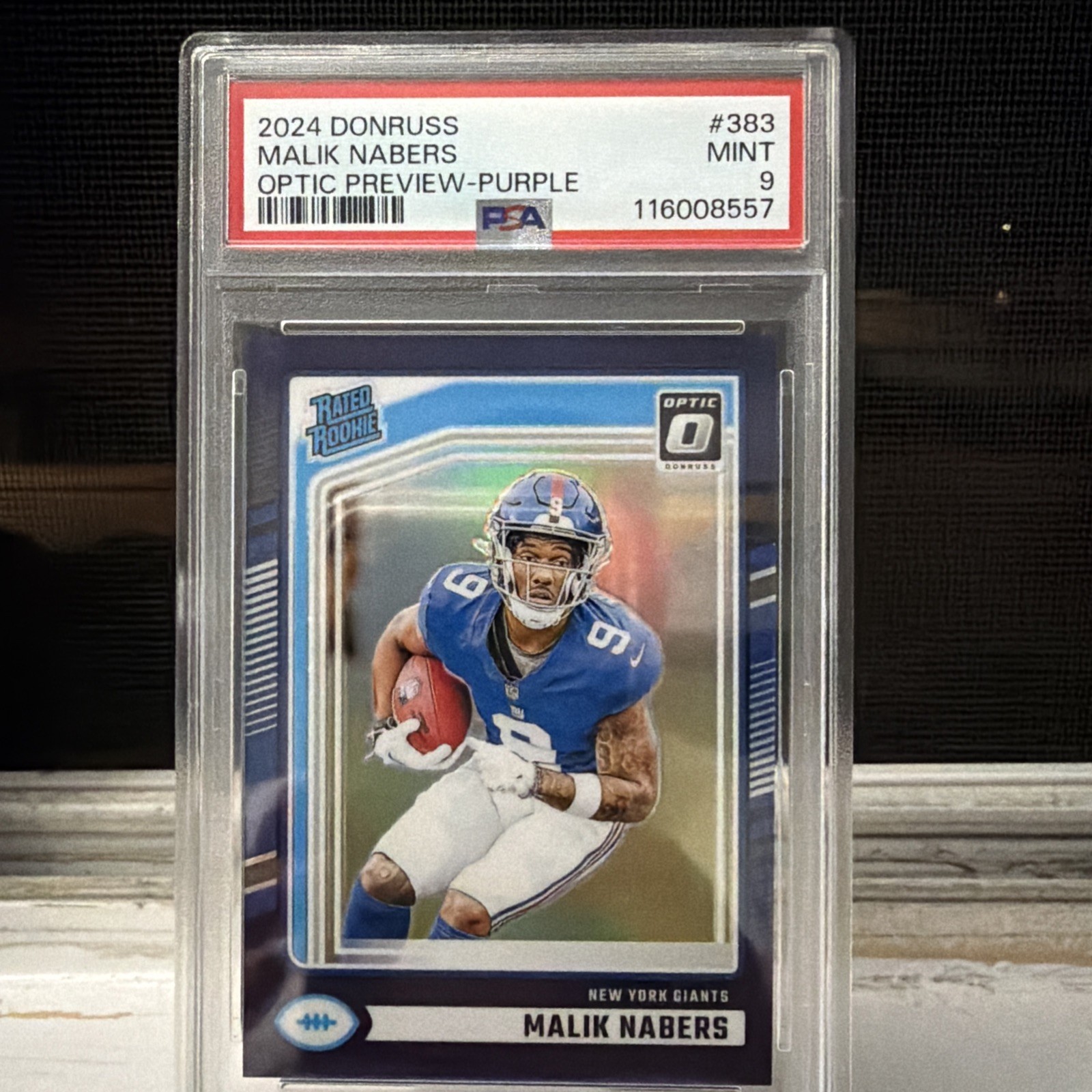 2024 Panini Donruss - Rated Rookie Malik Nabers #383 Optic Preview Purple /50