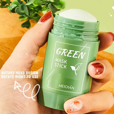 Face Clean Mask Green Tea Cleansing Stick Mask Shrink Pores Deep Blackhead Remov