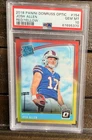 2018 Donruss Optic - Rated Rookie Josh Allen #154 Red & Yellow Prizm (RC) PSA 10