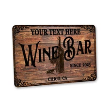 Custom Wine Bar Sign Wine Bar Decor Wine Cellar Art Winery Vineyard 108122002179