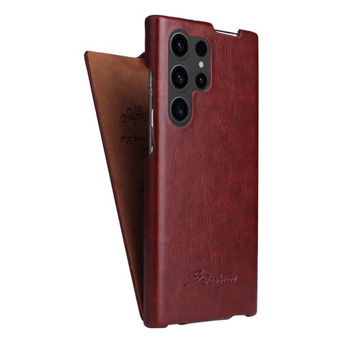 Vertical Flip Case PU Leather Slim Pouch Cover for Samsung S25/S25+/S24+ Ultra - Picture 16 of 21