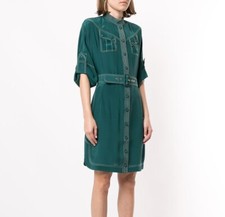 NEW. ZIMMERMANN Stitch Trim Shirt Dress ZM1 US6