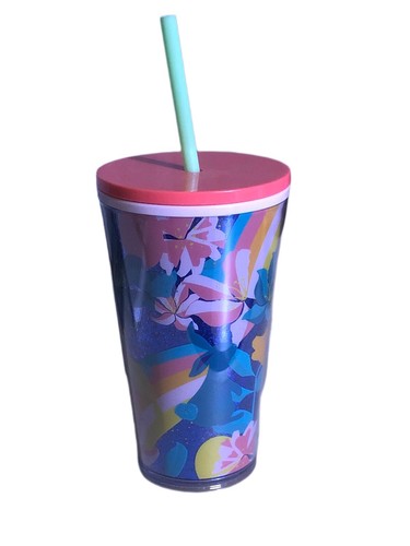 Easter Starbucks 2021 Spring Bunny Rainbow Floral Glitter 16oz Cold Cup Tumbler - Picture 2 of 7