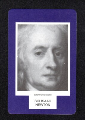 Isaac Newton Sir Physicist 1993 Face To Face Game Card Canadian Issue