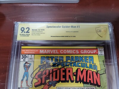 Peter Parker Spectacular Spider-Man #1 CBCS SS 9.2 Signed Gerry Conway 1976 CGC