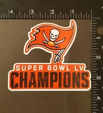 Super Bowl LV Champions Tampa Bay Buccaneers 4" x 3.5" Vinyl Sticker 