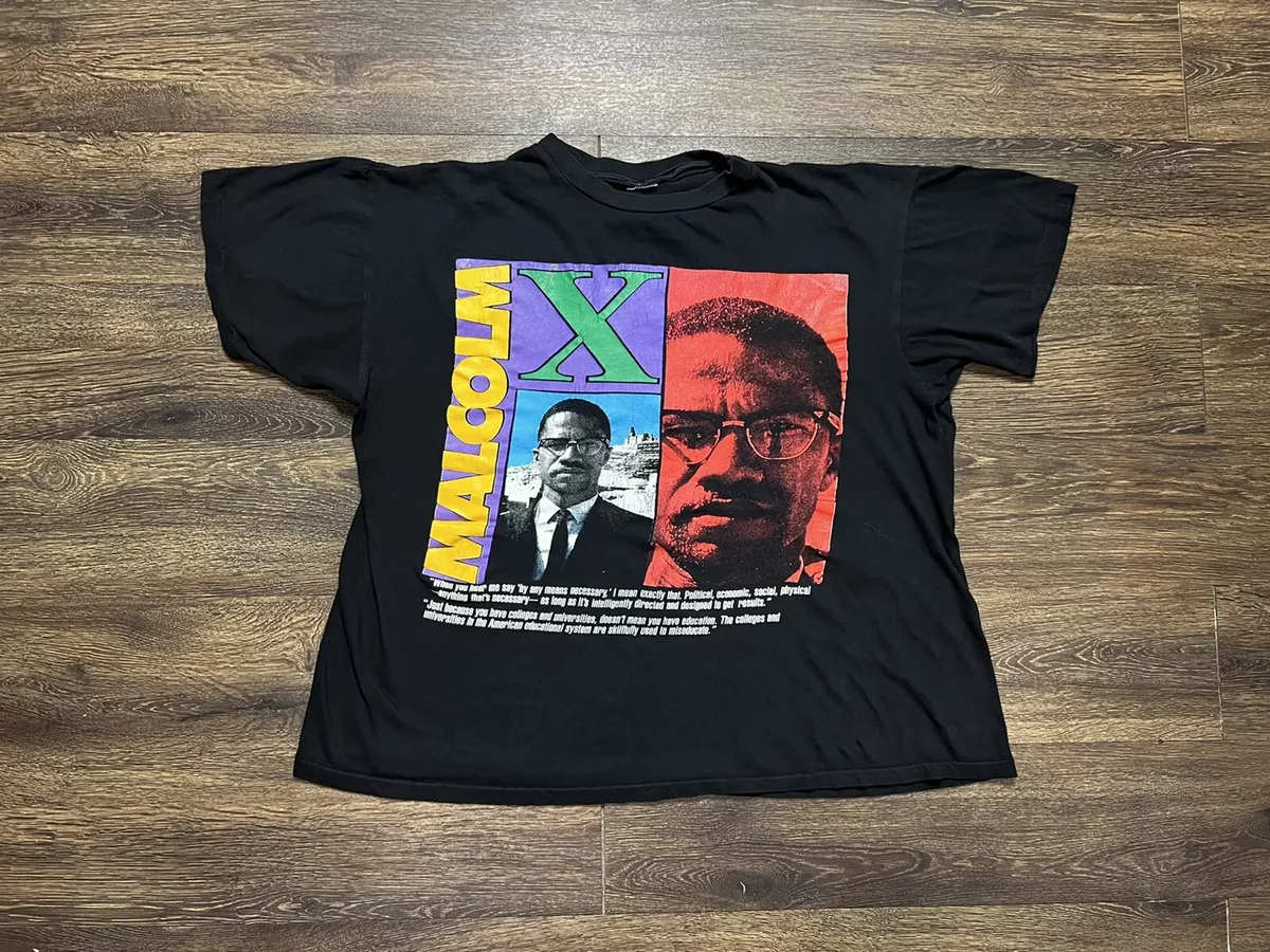 90sビンテージマルコムXTシャツ-