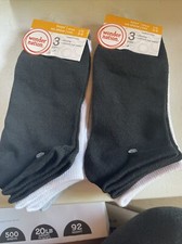 2x Wonder Nation Boys Kids No Show Socks 6 Pairs Ultra Lite LARGE Shoe Size 3-9