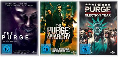 The Purge 1+2+3 - Die Säuberung + Anarchy + Election Year # 3-DVD-SET-NEU