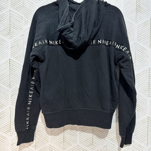 Nike Hoodie Pullover Graphic Design Nike Air Spelled Out Black Youth Size Med - Picture 2 of 6