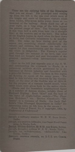 STEREOSCOPIE CARTE STEREOSCOPIQUE JUTOGH MILITARY STATION SIMLA INDIA HOMMES1903 - Afbeelding 2 van 2