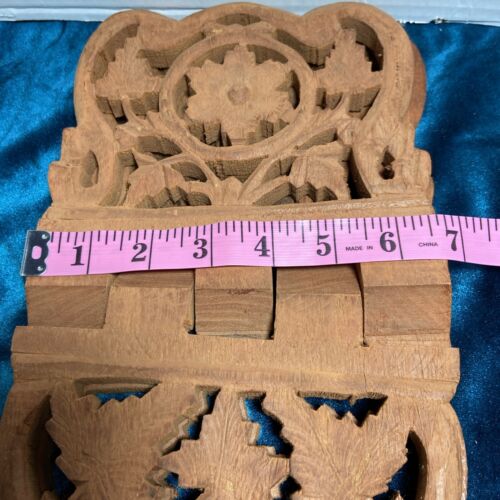 Vintage Hand Carved Wood Folding Book Rack Magazine Holder India Handmade #arm - Picture 13 of 18