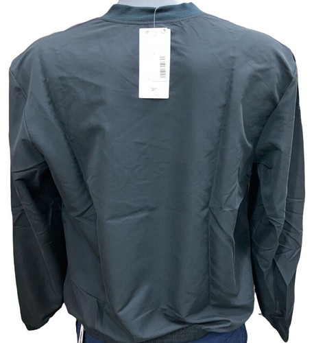 Reebok Big Logo Black & Lime Green Windbreaker Pullover Mens M NWT - Picture 2 of 2