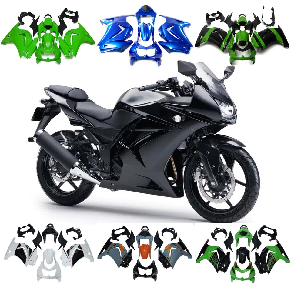 Kit de carenados de inyección para carrocería de plástico Kawasaki Ninja 250 EX250R 2008-2012 Foto 2 de 4