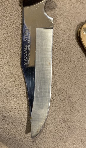 Maxam Steel Fixed Blade Knife w/Sheath 10-3/4” Special 420 Stainless Blade 5.5” - Picture 5 of 10