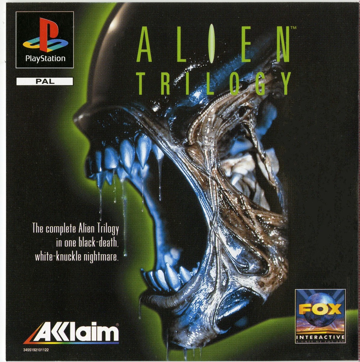 Alien Trilogy PS1 Inlay Artwork