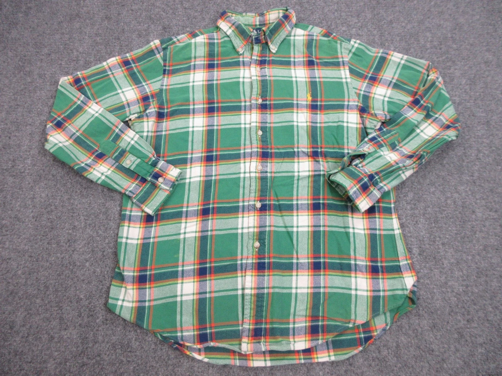 VINTAGE Polo Ralph Lauren Shirt Mens Large Green Plaid Button Up Flannel Outdoor
Opens in a new wind