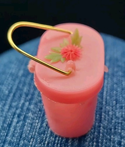 Vtg 1950's Rain Bonnet Miniature Pink Plastic Carrying Case Fuller Brush Co - Picture 4 of 13