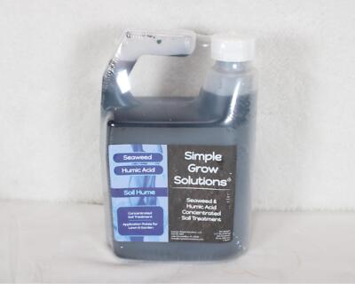 Simple Grow Super Seaweed Humic Fulvic Acid Blend- Soil Hume Liquid Carbon 32 OZ