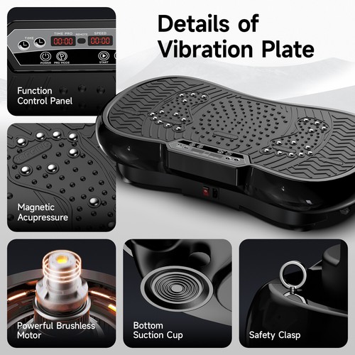 Vibration Platform Plate Whole Body Exercise Fitness Massager Machine Slim - Picture 2 of 10