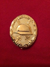 GERMAN WWII WEHRMACHT / ELITE WOUND BADGE - GOLD - 1957 PATTERN - OHNE HK
