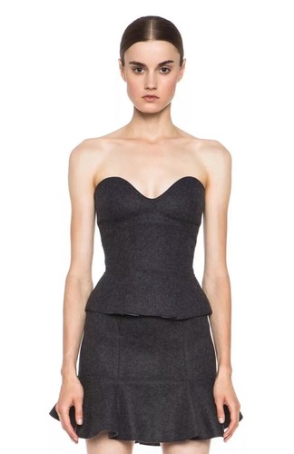 Isabel Marant Freya Minirock aus Merinowollfilz / Grau - Bild 8 von 8