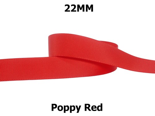 5yds~~22mm Red Wine Burgundy Coral Rose Grosgrain Ribbon 14 COLOURS U PICK - Picture 7 of 15