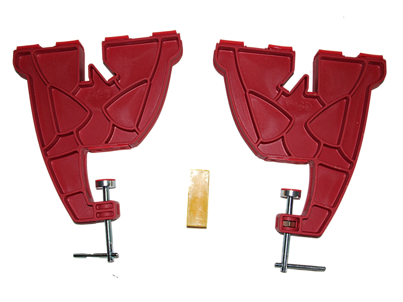 Vise Tuning Vise Ski Snowboard Tune Vise  Pair Red + Wax Yellow